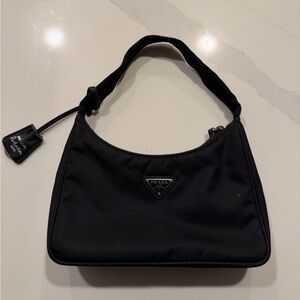 Prada Black Nylon Shoulder Bag